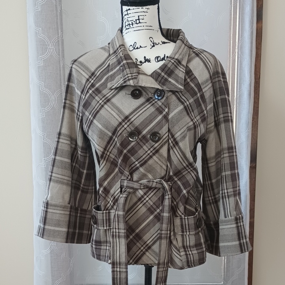 Apt. 9 Tan & Brown Jacket With Belt